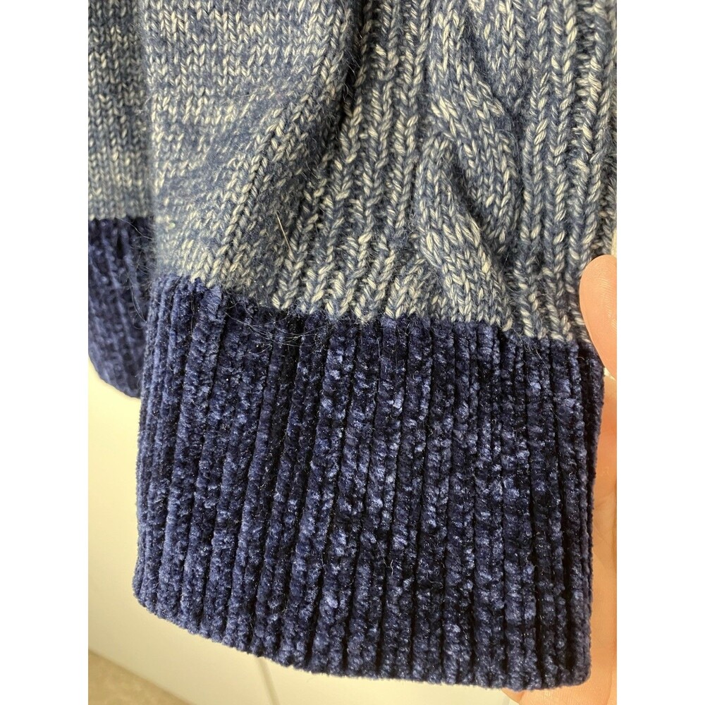 Design History Womens Dark Blue Chenille Crew Neck Sweater Size XL - Picture 4 of 5